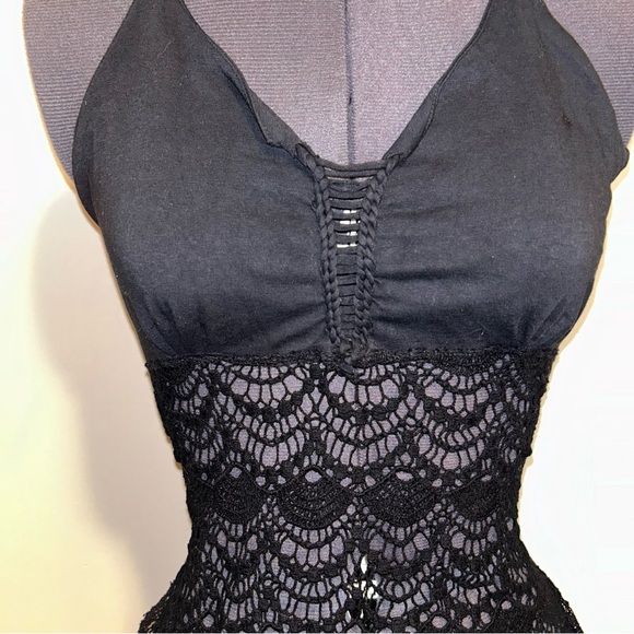 Bolli Imports festival Cut out lace Boho Shambhala backless halter top - Picture 4 of 12